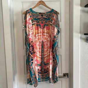 SOLD !! BCBG Multicolor kimono-inspired dress